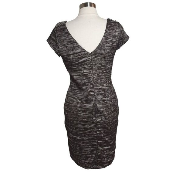 KM Collections Milla Bell Dress 10 Metallic  Cocktail Beaded Detail Event Y2K - Picture 2 of 6